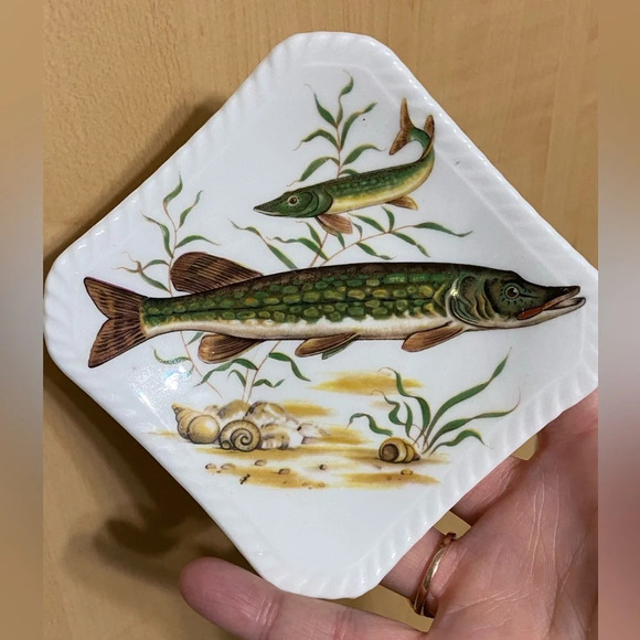 Royal Adderley Floral Bone China Small Fish Trout Trinket Dish - Picture 10 of 11